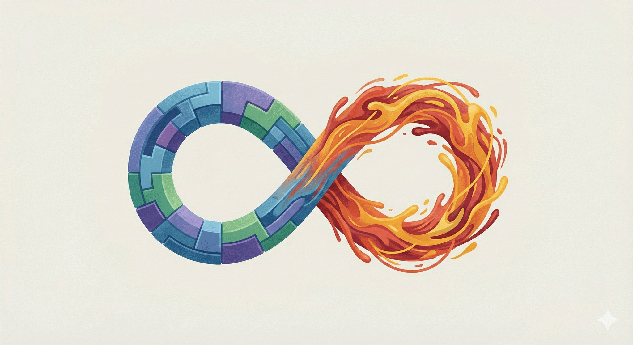 Infinity symbol showing the overlap between autism and ADHD (AuDHD)