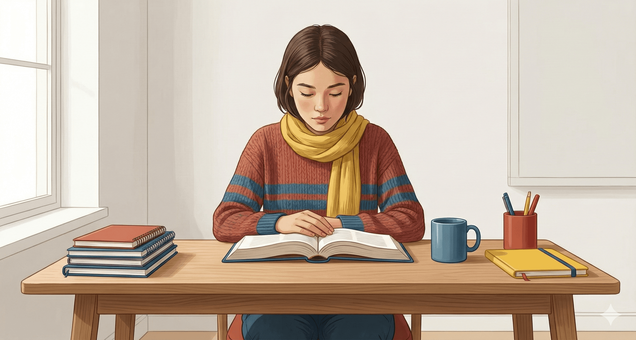 Person thoughtfully reading and researching to understand differential diagnosis